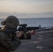 U.S. Marines conduct a range while underway aboard the USS Carter Hall