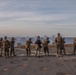 U.S. Marines conduct a range while underway aboard the USS Carter Hall