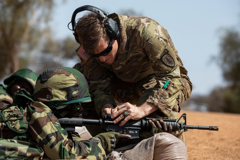 M-4 Carbine Marksmanship Range Training during African Lion 2022