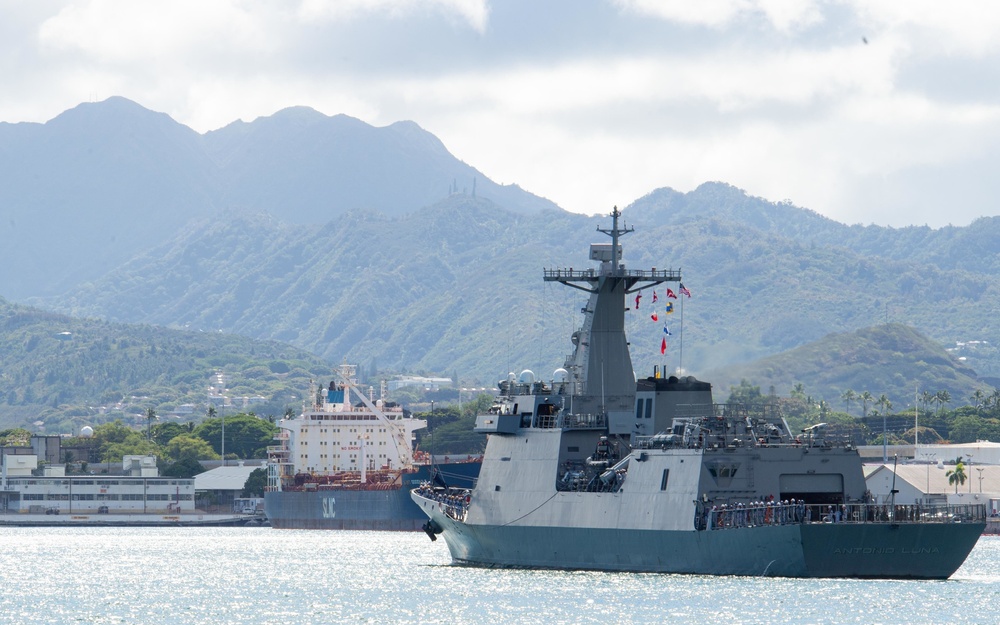 BRP Antonio Luna (FF 151) arrives at Pearl Harbor for RIMPAC 2022