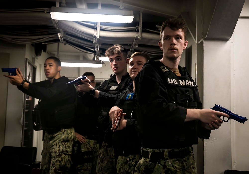 Security Drills Aboard USS George H.W. Bush (CVN 77)