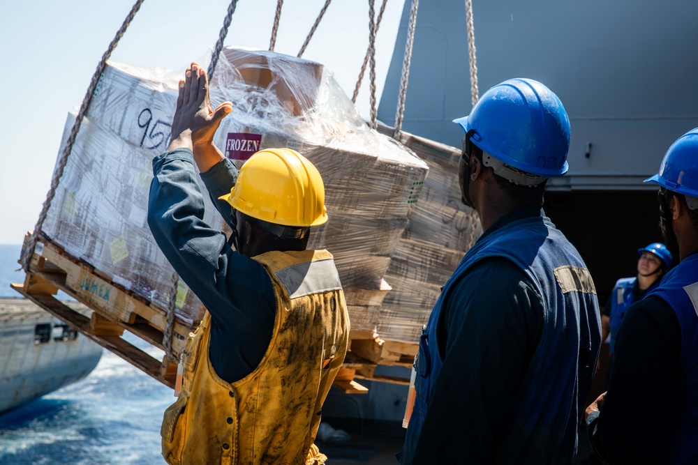 USS Arlington conducts replenishment-at-sea