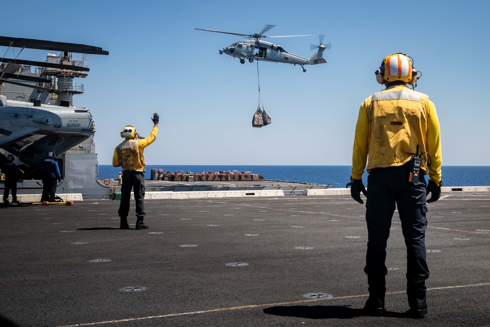 USS Arlington conducts replenishment-at-sea