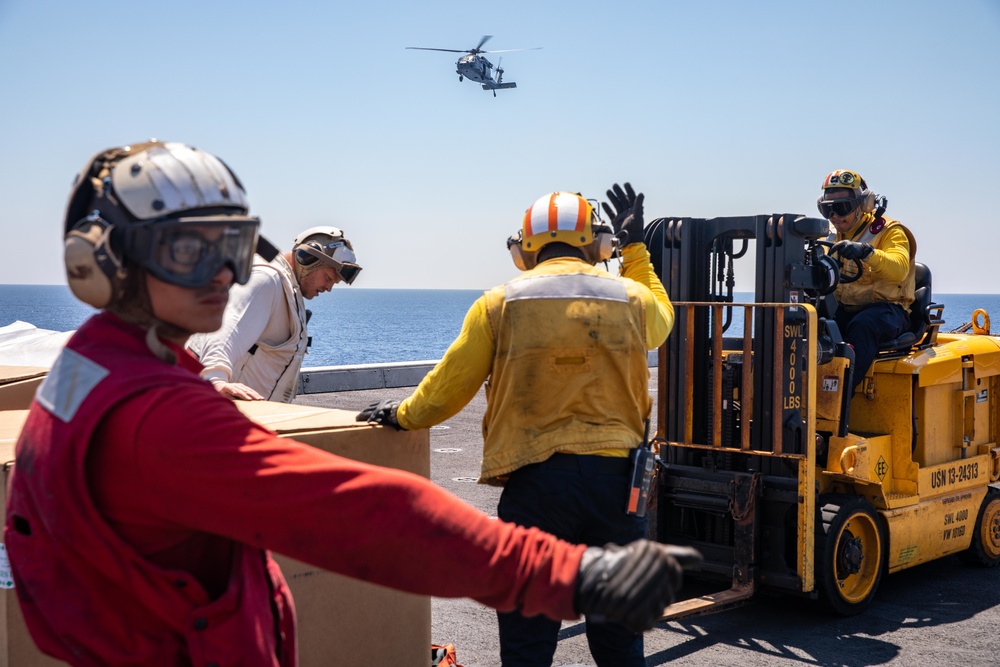 USS Arlington conducts replenishment-at-sea