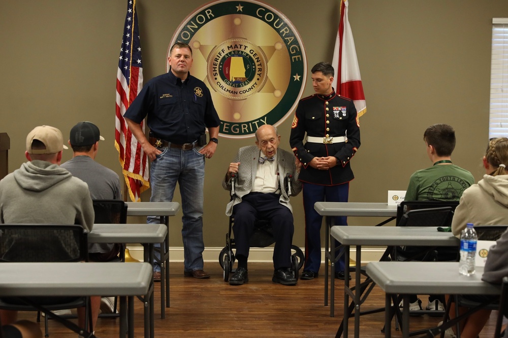 Old and New | Marine Recruiter Visits one of the Oldest Living Marines