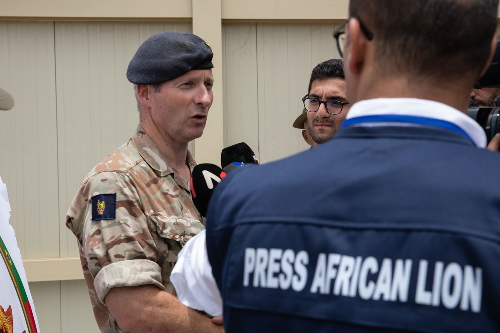 African media visit a combined joint special operations task force operations center in Agadir, Morocco during African Lion 2022