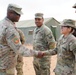 Distinguished guests from U.S. military greet U.S. and Moroccan military members outside Cap Draa during African Lion 22 at Tan Tan, Morocco