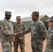 Distinguished guests from U.S. military greet U.S. and Moroccan military members outside Cap Draa during African Lion 22 at Tan Tan, Morocco