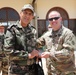 Distinguished guests from U.S. military greet U.S. and Moroccan military members outside Cap Draa during African Lion 22 at Tan Tan, Morocco