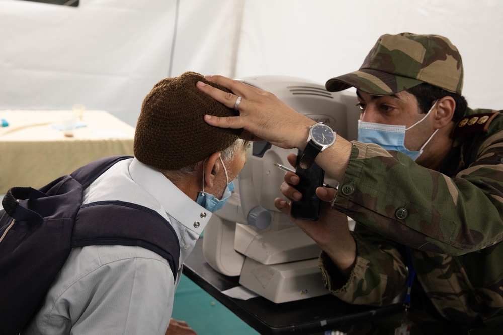 Humanitarian Civic Assistance (HCA) center in Taliouine, Morocco during African Lion 22