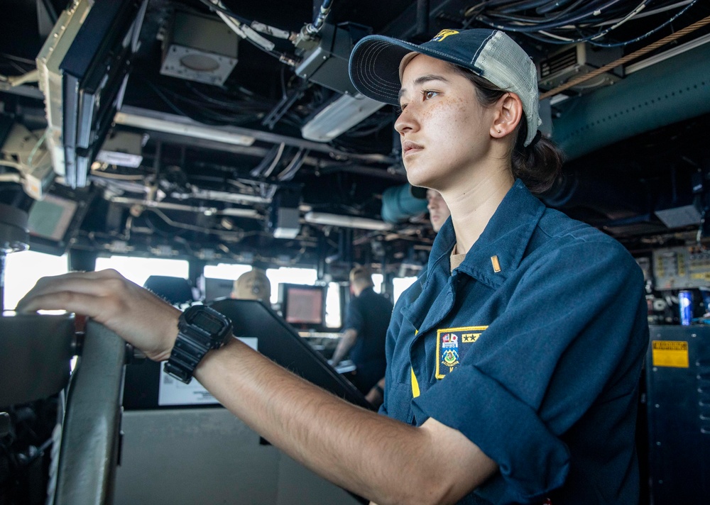 Sailors Aboard USS Dewey (DDG 105) Conduct Replenishment-at-Sea with USNS Guadalupe (T-AO-202)