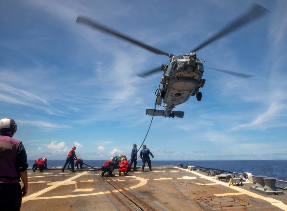 Sailors Aboard USS Dewey (DDG 105) Conduct Aircraft Refueling Training