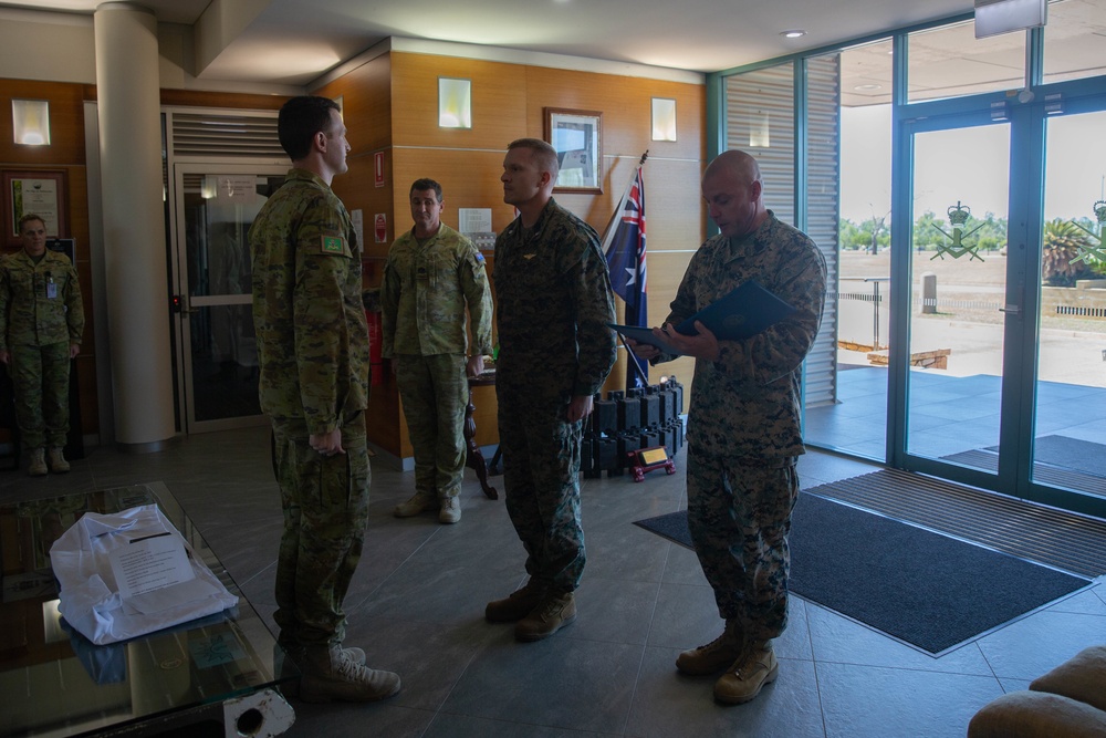 MRF-D 22: Member of Australian Army receives Navy and Marine Corps Commendation Medal