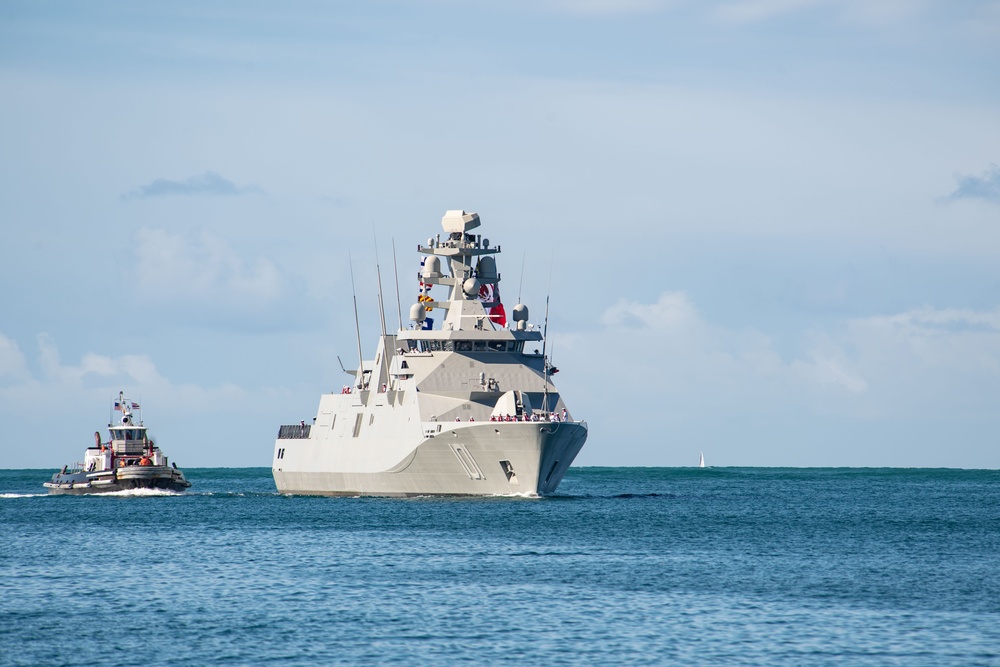 Mexican Navy frigate ARM Benito Juarez (F 101) arrives at Pearl Harbor for RIMPAC 2022