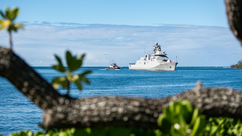 Mexican Navy frigate ARM Benito Juarez (F 101) arrives at Pearl Harbor for RIMPAC 2022