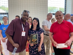 US and Multinational participants visit Georgian rehabilitation center and meet Ukrainian families
