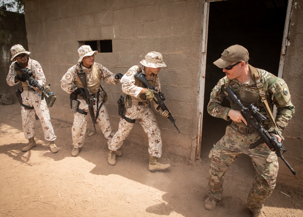 Japan, U.S. conduct close-quarters combat training in Djibouti