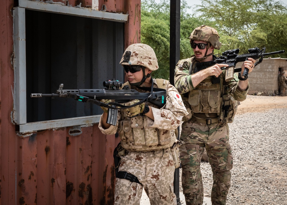 Japan, U.S. conduct close-quarters combat training in Djibouti