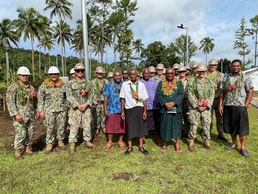 U.S. Navy Seabees with Pacific Partnership 2022 Build School with Fijian Army Engineers