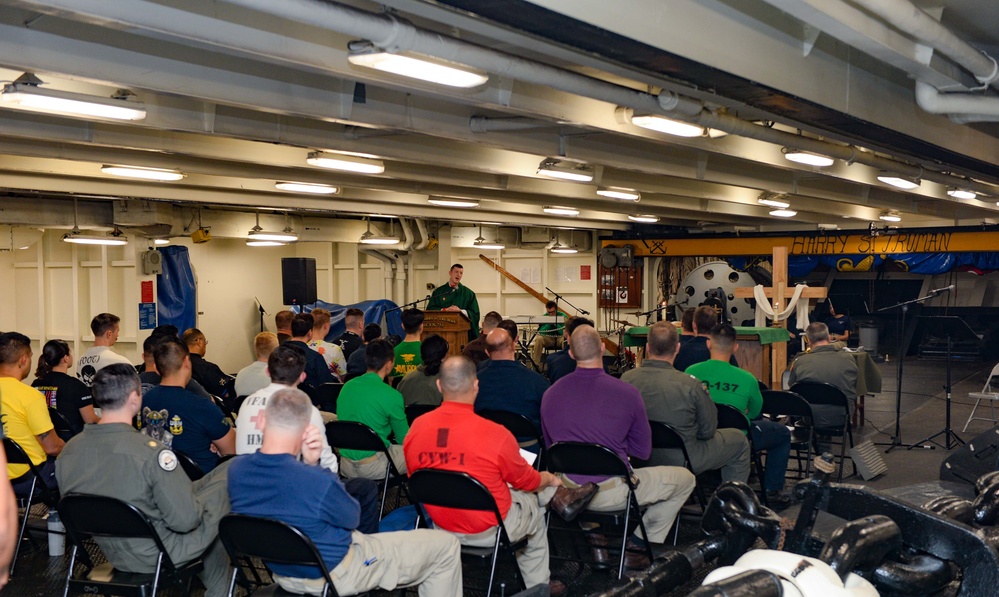 The Harry S. Truman Carrier Strike Group is on a scheduled deployment in the U.S. Naval Forces Europe area of operations, employed by U.S. Sixth Fleet to defend U.S., allied and partner interests.