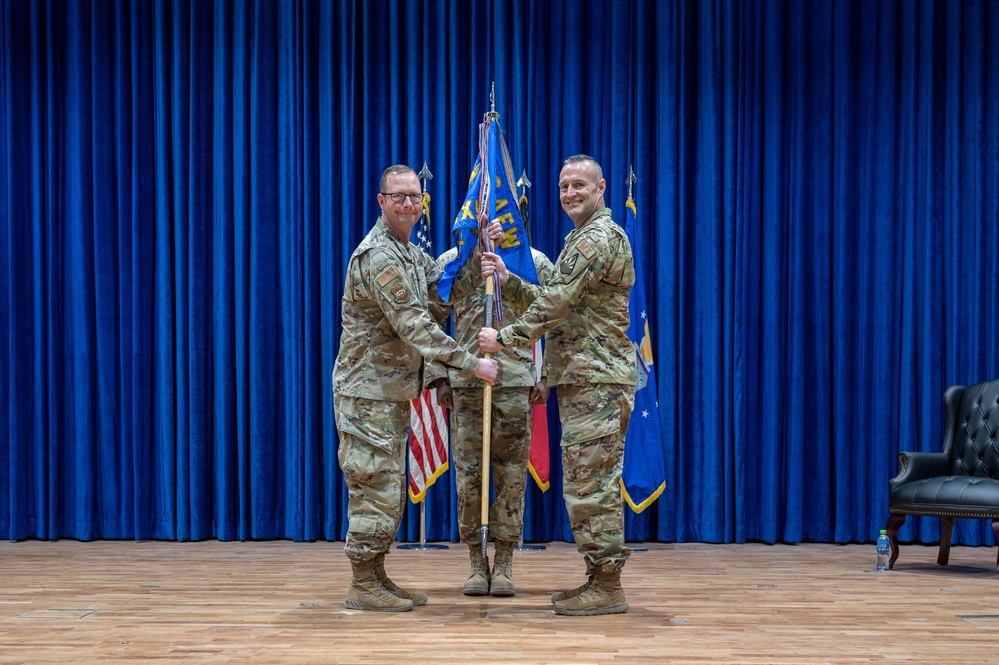 386th EAMXS assumption of command: Maj. Cory A. Staudinger succeeds Lt. Col. Dale Ellis