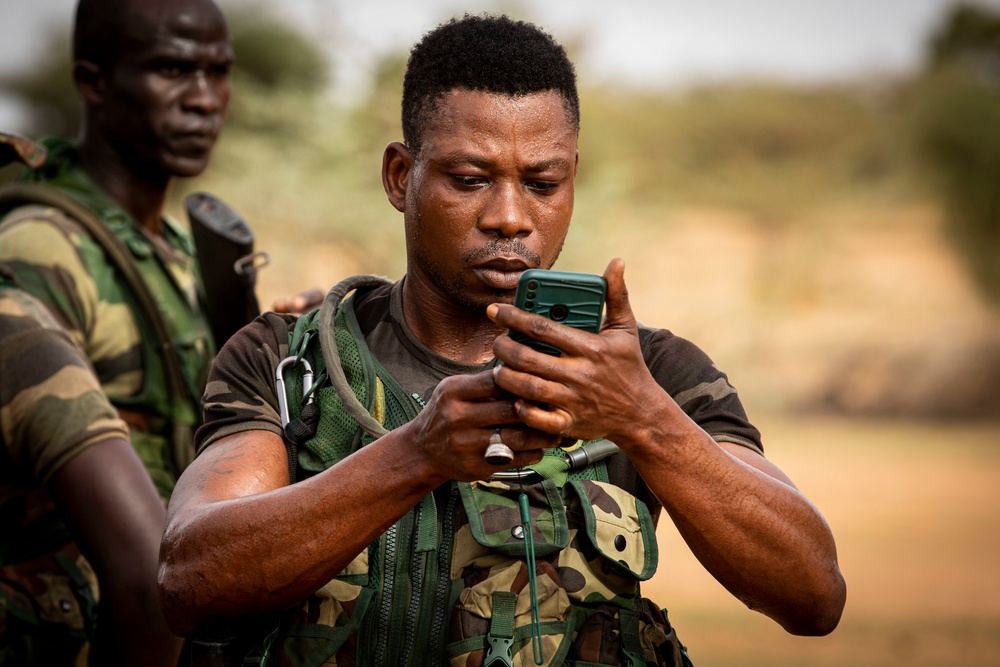  Land Navigation class during African Lion 22 in Dodji, Senegal