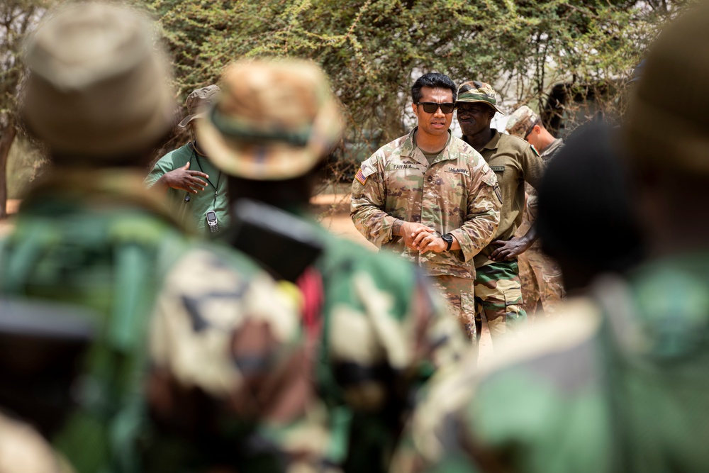  M-4 carbine marksmanship range training during African Lion 22 in Dodji, Senegal