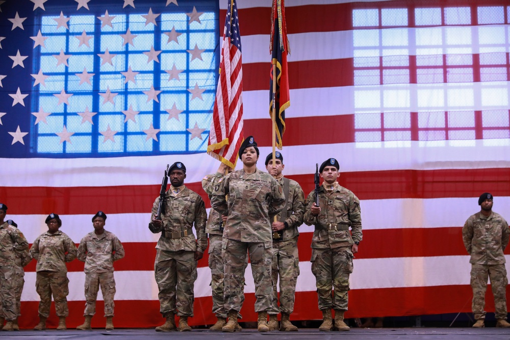 Relinquishment of Responsibility ceremony, prepares the Division Special Troops Battalion, 1st Infantry Division Sustainment Brigade, 1st Infantry Division