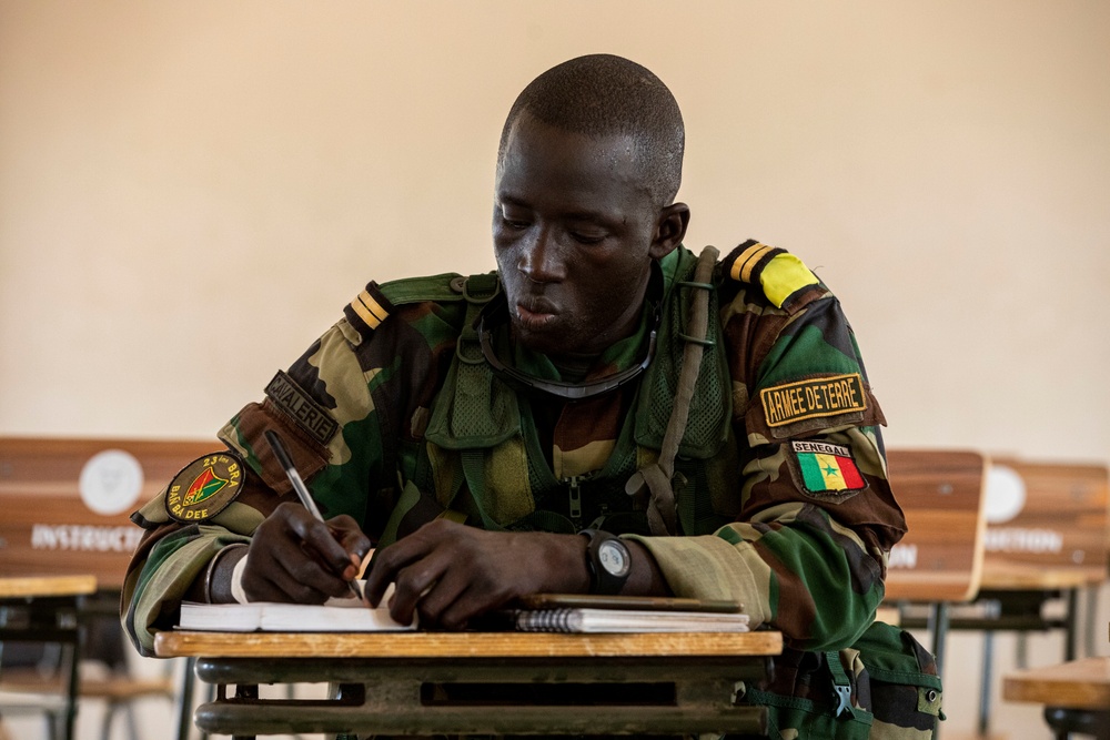 Maneuver Company Advisor Team Meeting During African Lion 22 in Dodji, Senegal