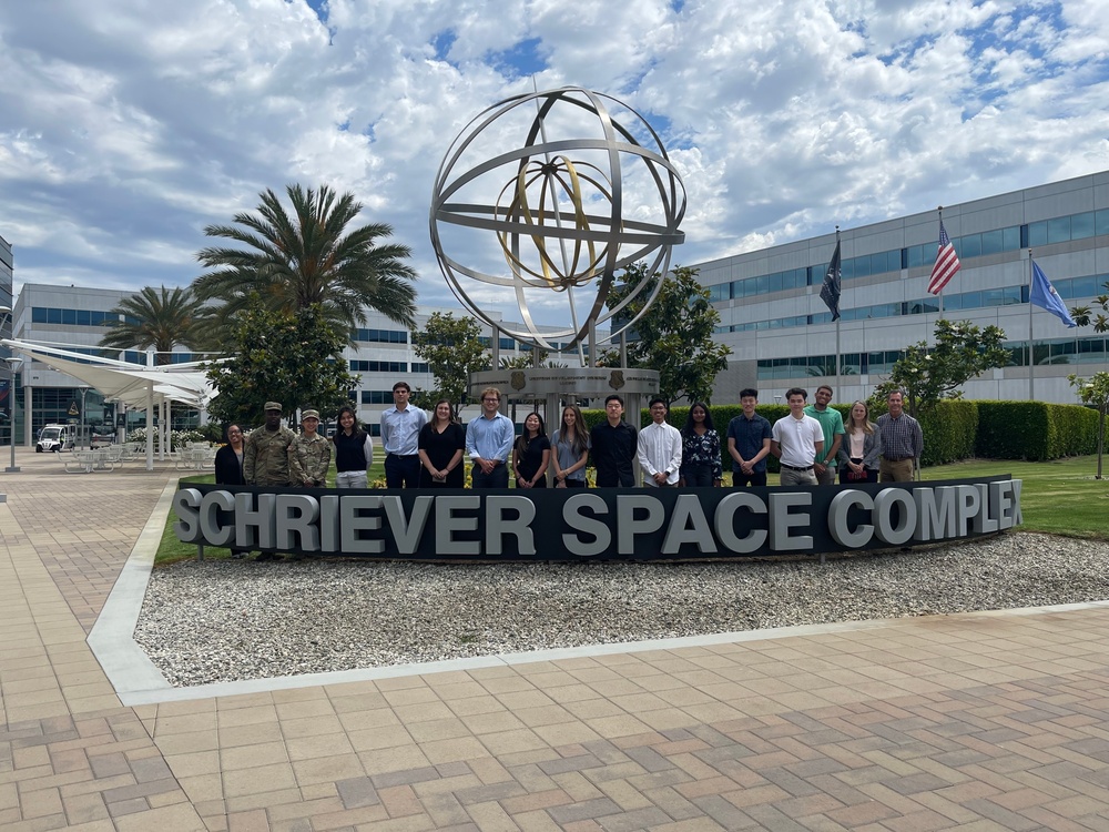 College interns tour Space Systems Command at Los Angeles Air Force Base