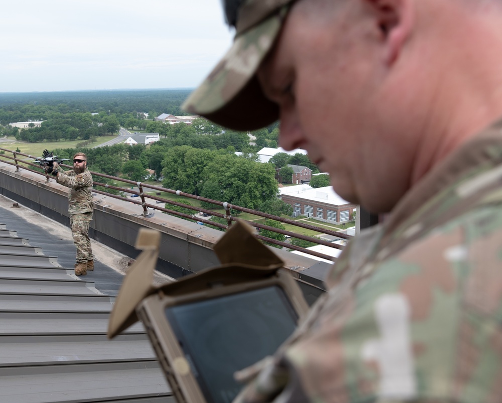 621st CRS teams up with 787th CES to inspect Hangar 1