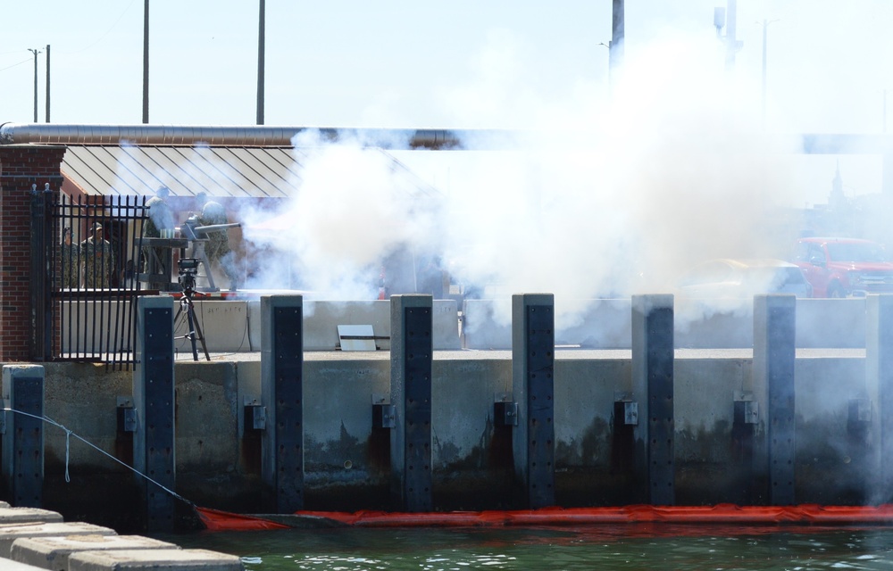 Saluting battery renders honors during commissioning of USS Montana (SSN-794) at Naval Station Norfolk