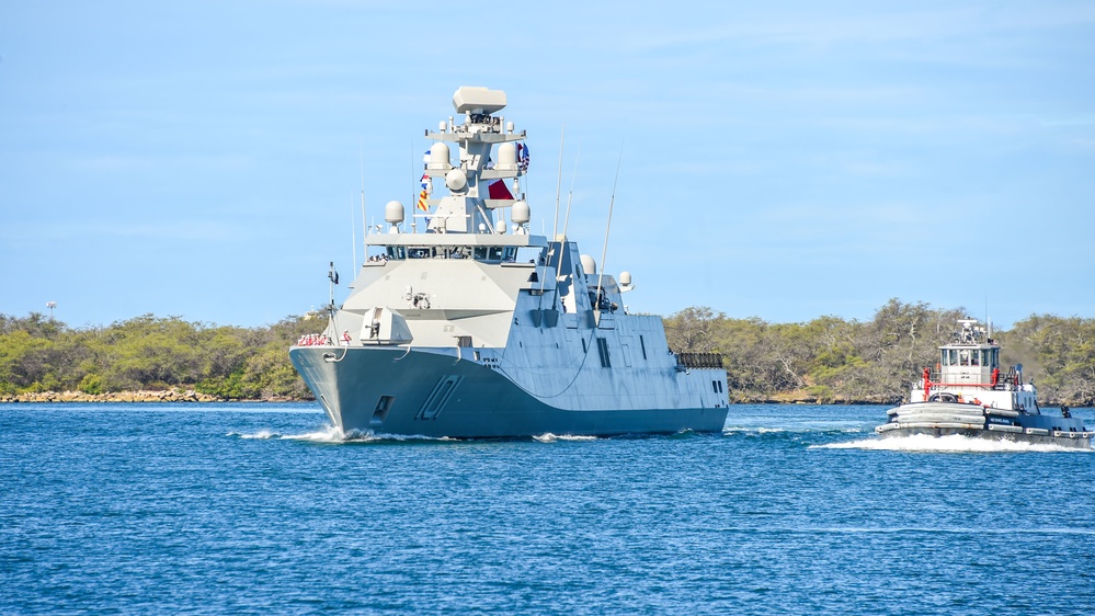 Mexican Navy frigate ARM Benito Juarez (F-101) arrives at Pearl Harbor for RIMPAC 2022