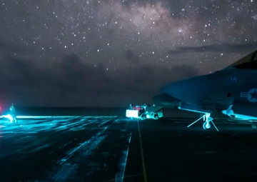 Starlight Flights:  USS Tripoli and its Embarked Aircraft Go Nocturnal