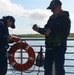 Coast Guard Marine Safety Task Force inspector conducts passenger vessel inspection