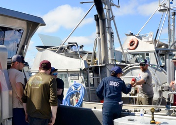 Coast Guard inspectors with Sector Anchorage’s Marine Safety Task Force conduct commercial fishing vessel safety exams