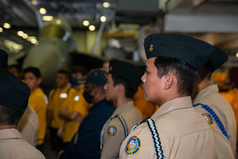 USS Ronald Reagan (CVN 76) hosts local JROTC cadets