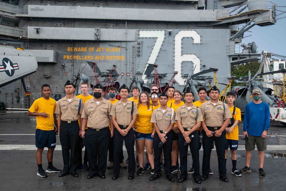 USS Ronald Reagan (CVN 76) hosts local JROTC cadets