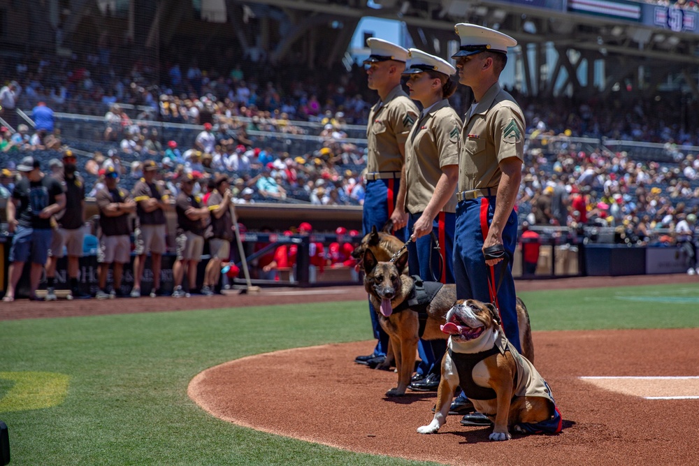 Cpl. Manny Attends San Diego Padres Game