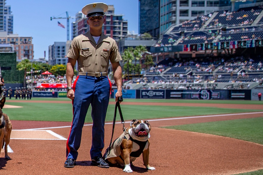 Cpl. Manny Attends San Diego Padres Game