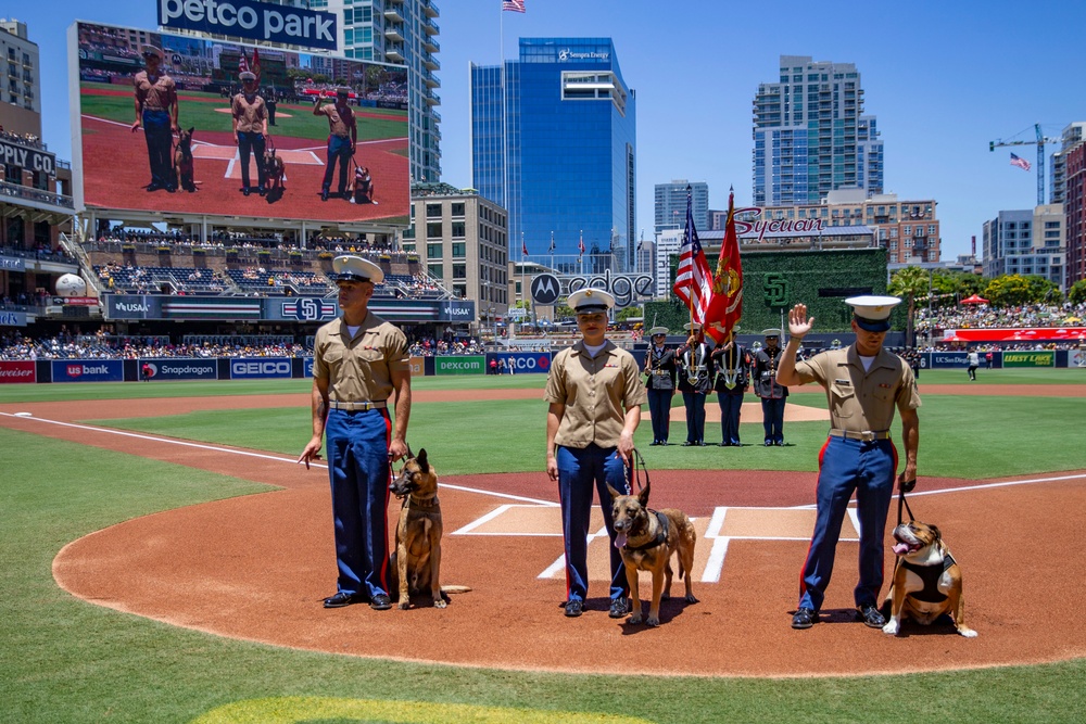 Cpl. Manny Attends San Diego Padres Game