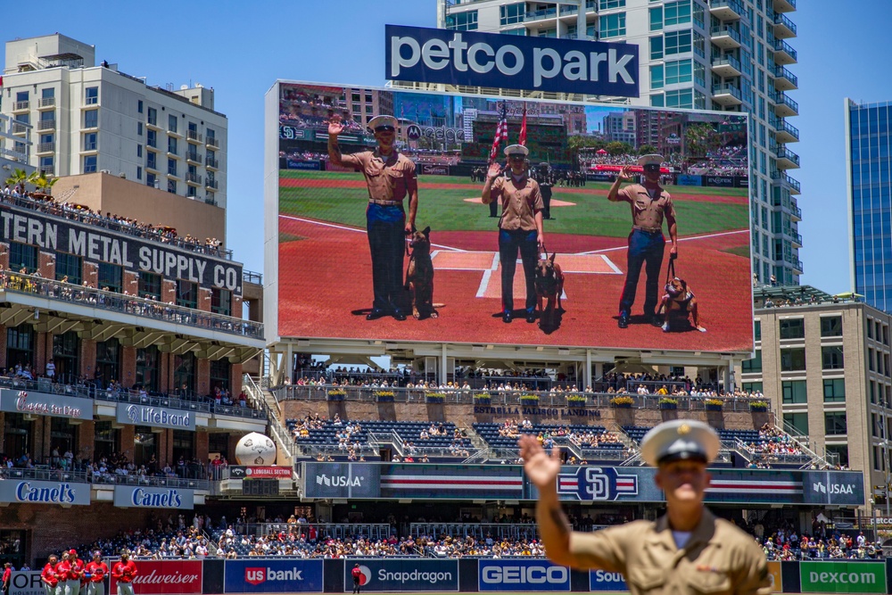 Cpl. Manny Attends San Diego Padres Game