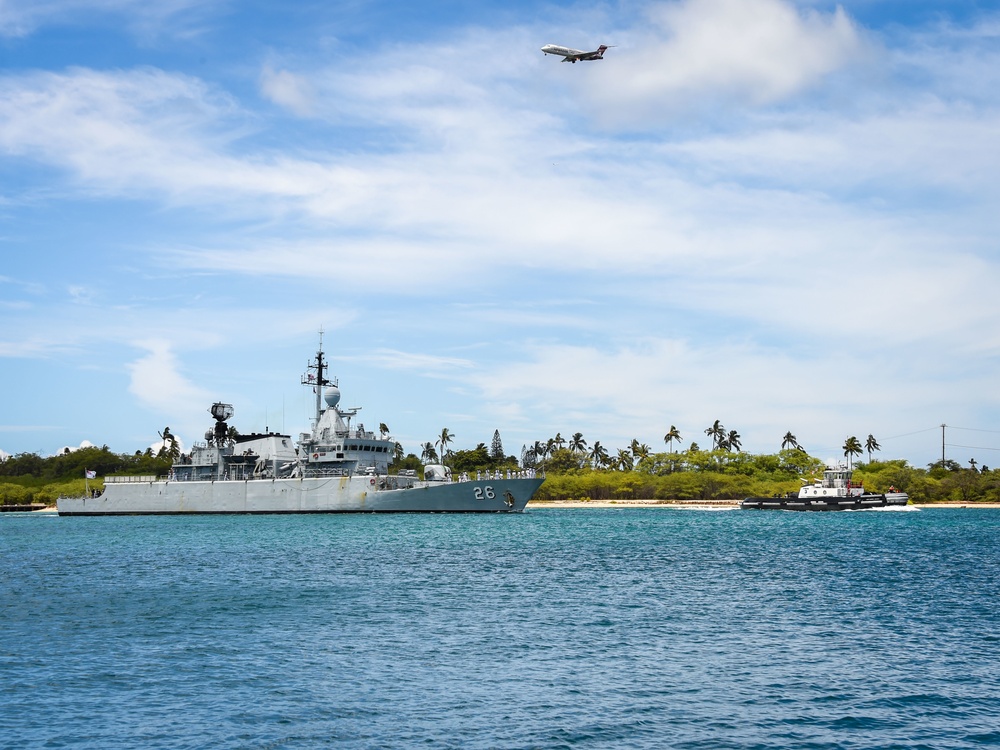 Royal Malaysian Navy ship KD Lekir (F-26) arrives at Pearl Harbor for RIMPAC