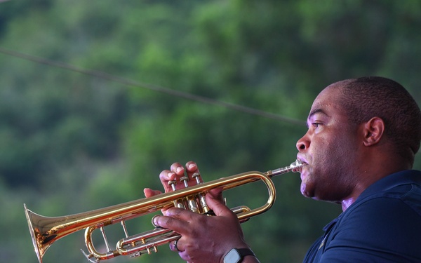 U.S. Pacific Fleet Band Performs at Song Cau Stadium in Vietnam during Pacific Partnership 2022