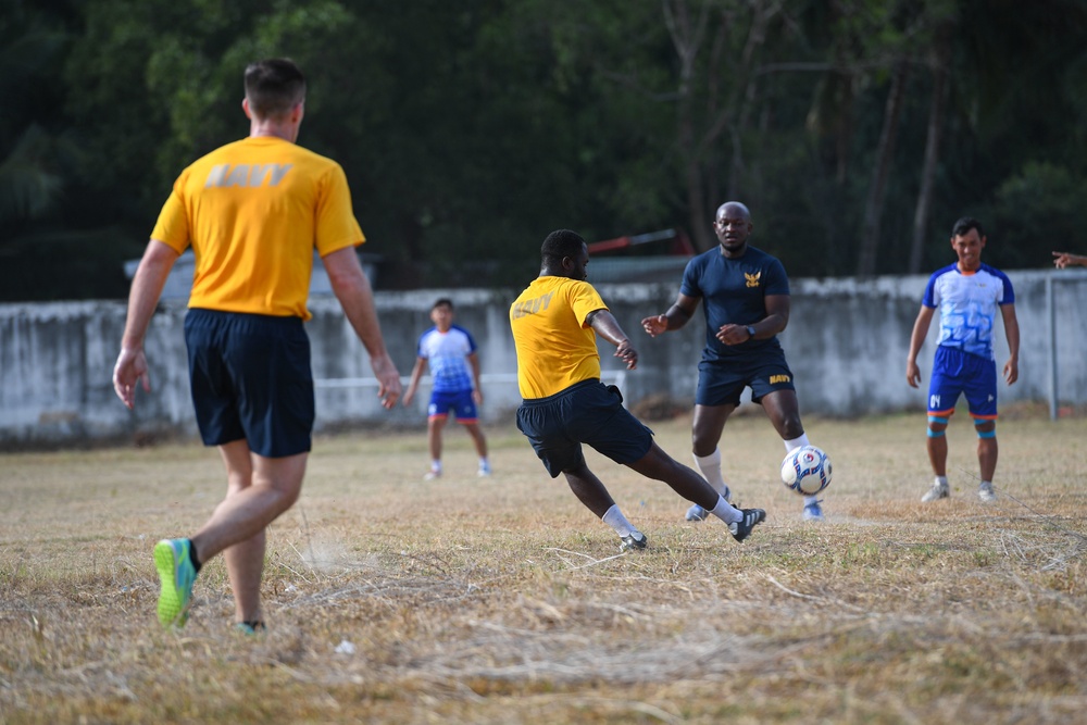 U.S. Navy Sailors participate in Host Nation Outreach Event during Pacific Partnership 2022