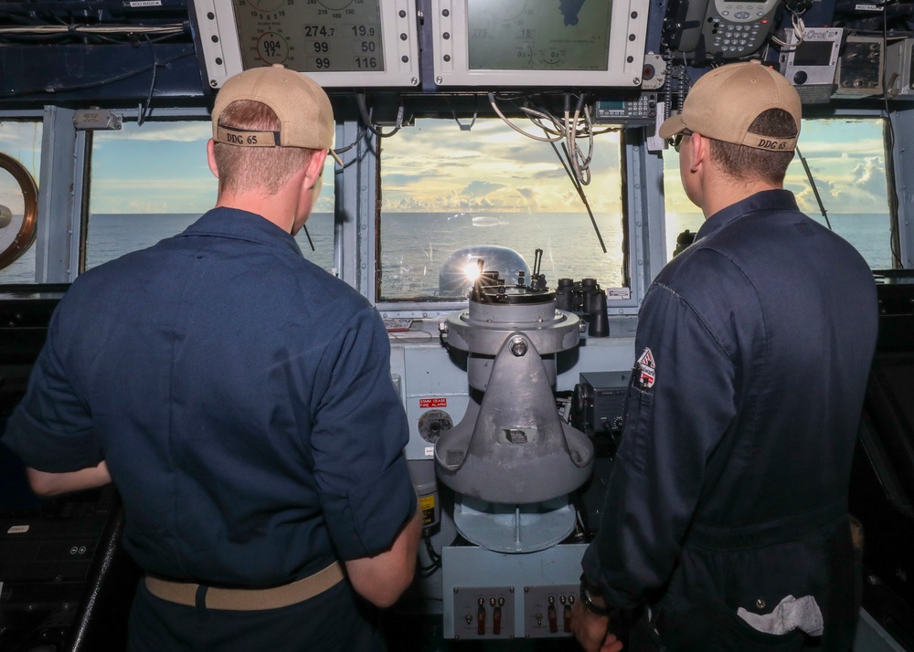 USS Benfold conducts normal underway operations