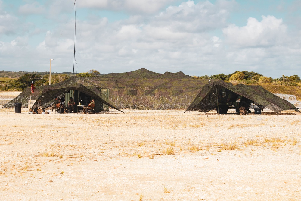 Marine Air Control Group 18 set up HIMARS during Valiant Shield 22