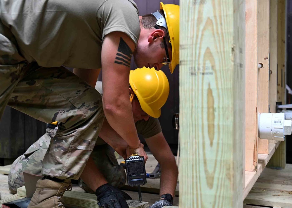 NH National Guard engineers build dishwashing stations at Greenfield State Park