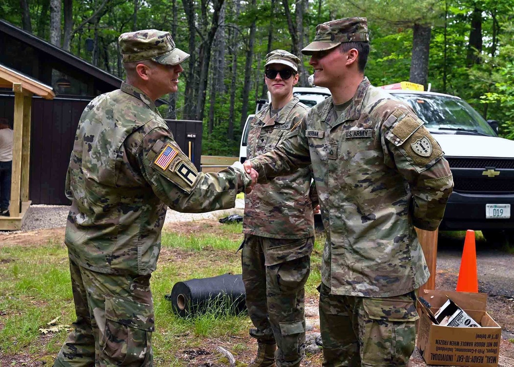 NH National Guard engineers build dishwashing stations at Greenfield State Park
