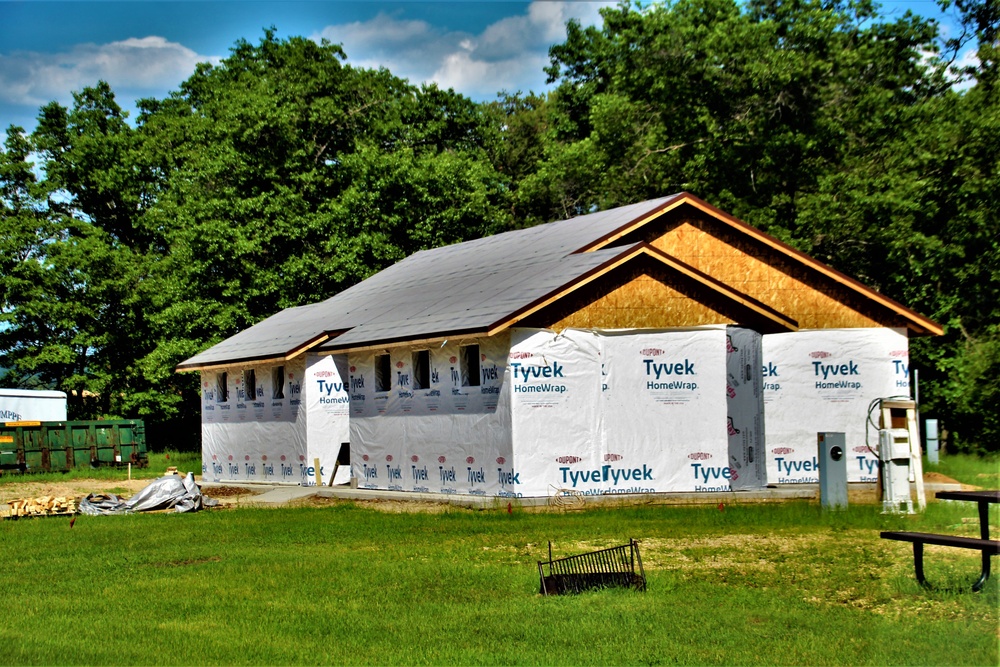 Construction continues for new comfort station at Fort McCoy’s Pine View Campground